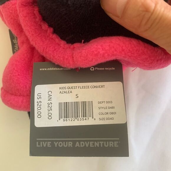[Eddie Bauer] new! kids fleece convertible gloves - Picture 4 of 5